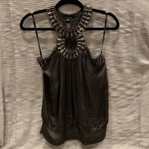 Bebe Sleeveless Silk Blouse